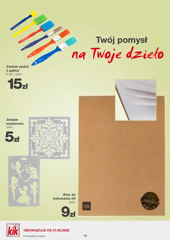 KiK - gazetka promocyjna Gazetka od poniedziałku 31.03 do niedzieli 06.04 - strona 18