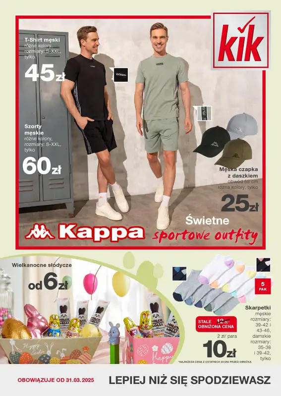 KiK - gazetka promocyjna Gazetka od poniedziałku 31.03 do niedzieli 06.04