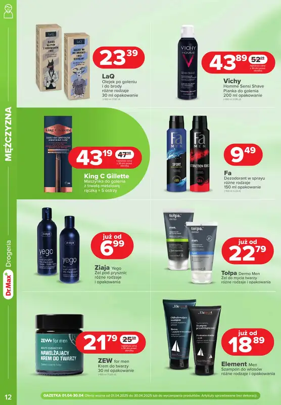 Dr.Max Drogeria - gazetka promocyjna Gazetka od wtorku 01.04 do środy 30.04 - strona 12