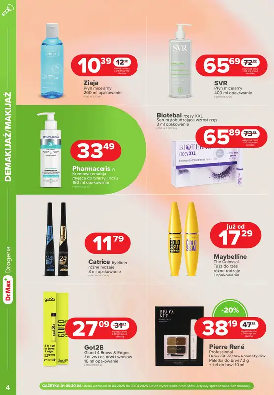 Dr.Max Drogeria - gazetka promocyjna Gazetka od wtorku 01.04 do środy 30.04 - strona 4