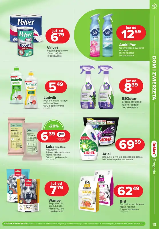 Dr.Max Drogeria - gazetka promocyjna Gazetka od wtorku 01.04 do środy 30.04 - strona 13