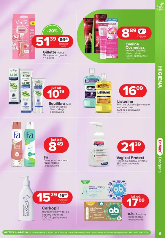 Dr.Max Drogeria - gazetka promocyjna Gazetka od wtorku 01.04 do środy 30.04 - strona 9