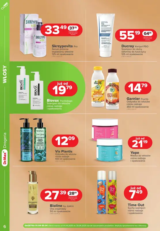 Dr.Max Drogeria - gazetka promocyjna Gazetka od wtorku 01.04 do środy 30.04 - strona 6
