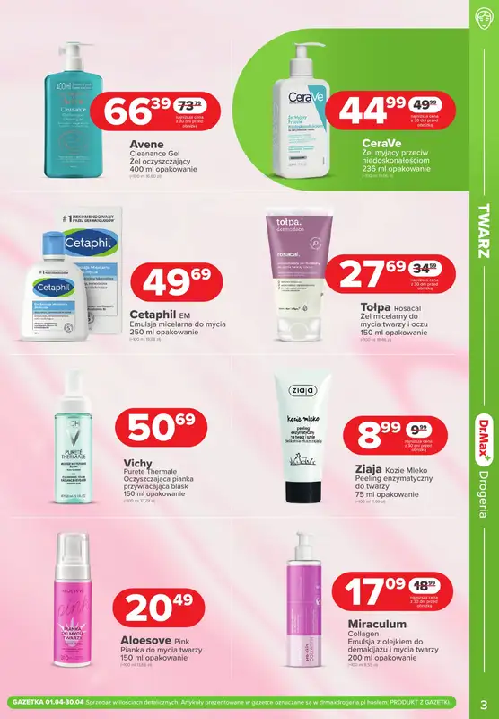 Dr.Max Drogeria - gazetka promocyjna Gazetka od wtorku 01.04 do środy 30.04 - strona 3