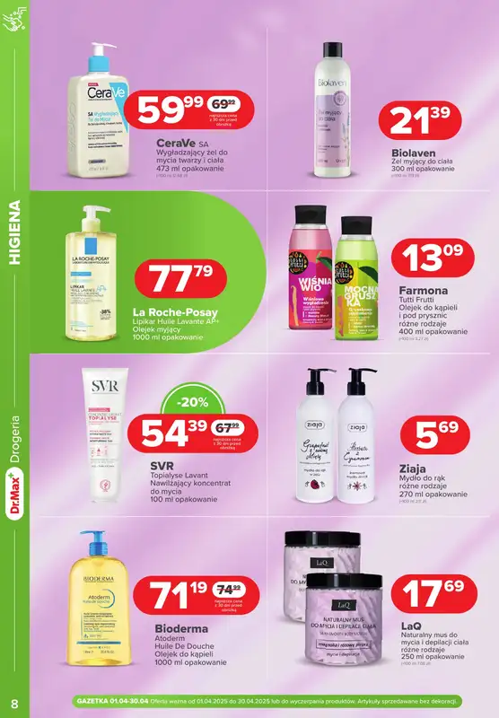 Dr.Max Drogeria - gazetka promocyjna Gazetka od wtorku 01.04 do środy 30.04 - strona 8