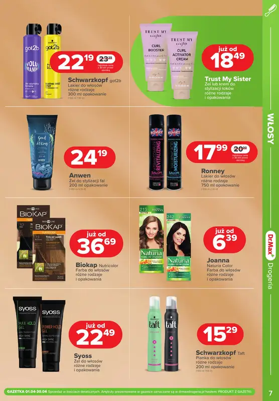 Dr.Max Drogeria - gazetka promocyjna Gazetka od wtorku 01.04 do środy 30.04 - strona 7