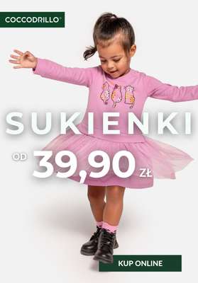 Coccodrillo - gazetka promocyjna Sukienki z wyprzedaży już od 39,90 zł od środy 02.04 do poniedziałku 14.04