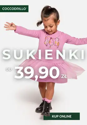 Coccodrillo - gazetka promocyjna Sukienki z wyprzedaży już od 39,90 zł od środy 02.04 do poniedziałku 14.04 Coccodrillo - gazetka promocyjna Sukienki z wyprzedaży już od 39,90 zł od środy 02.04 do poniedziałku 14.04