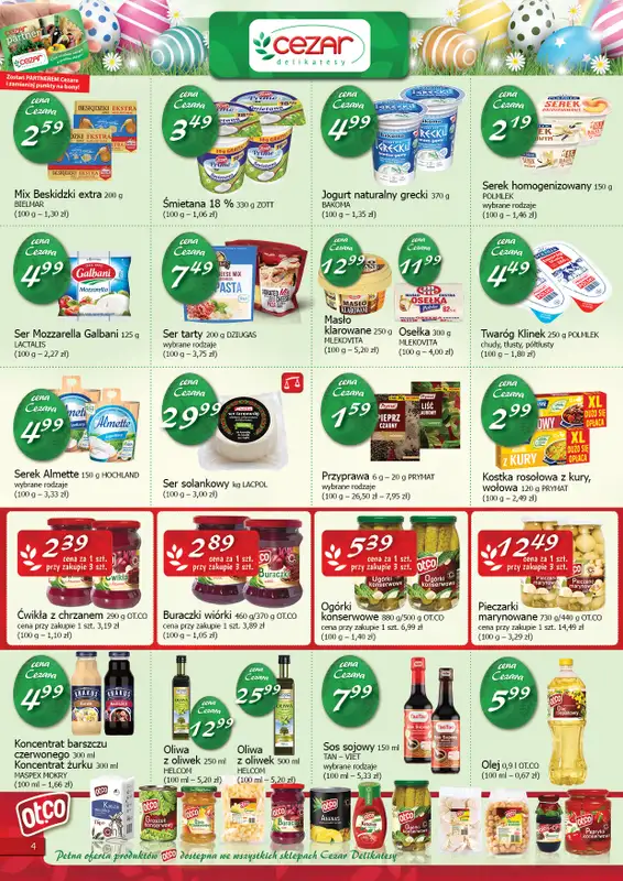 CEZAR Delikatesy - gazetka promocyjna Gazetka od czwartku 03.04 do soboty 19.04 - strona 4