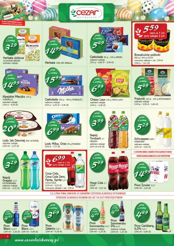 CEZAR Delikatesy - gazetka promocyjna Gazetka od czwartku 03.04 do soboty 19.04 - strona 6