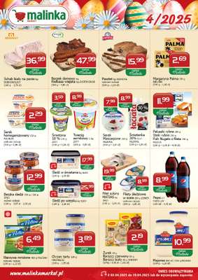 MALINKA - gazetka promocyjna Gazetka od czwartku 03.04 do soboty 19.04
