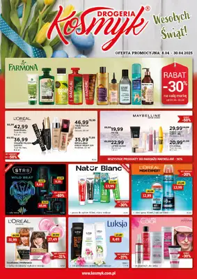 Drogeria Kosmyk - gazetka promocyjna Gazetka od wtorku 08.04 do środy 30.04 Drogeria Kosmyk - gazetka promocyjna Gazetka od wtorku 08.04 do środy 30.04