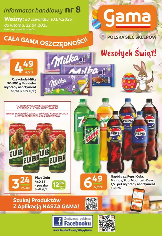 Gama - gazetka promocyjna Gazetka od czwartku 10.04 do wtorku 22.04