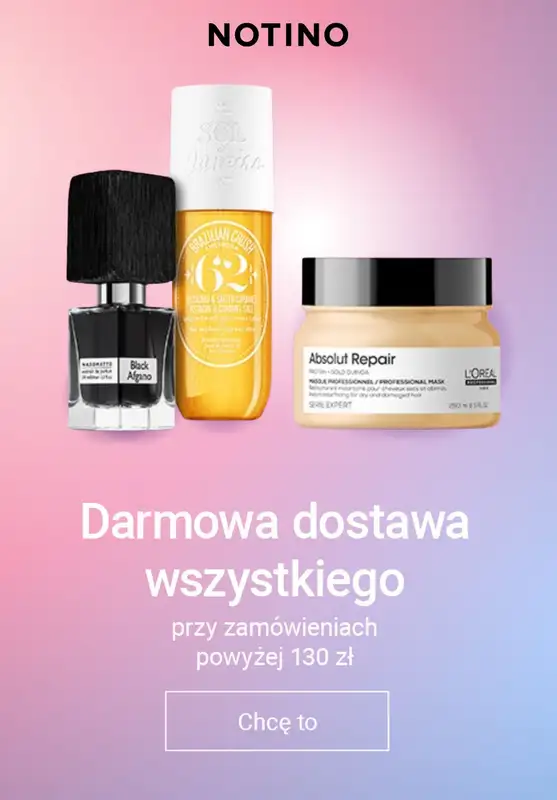 NOTINO - gazetka promocyjna Darmowa dostawa na wszystko! od środy 09.04 do niedzieli 13.04