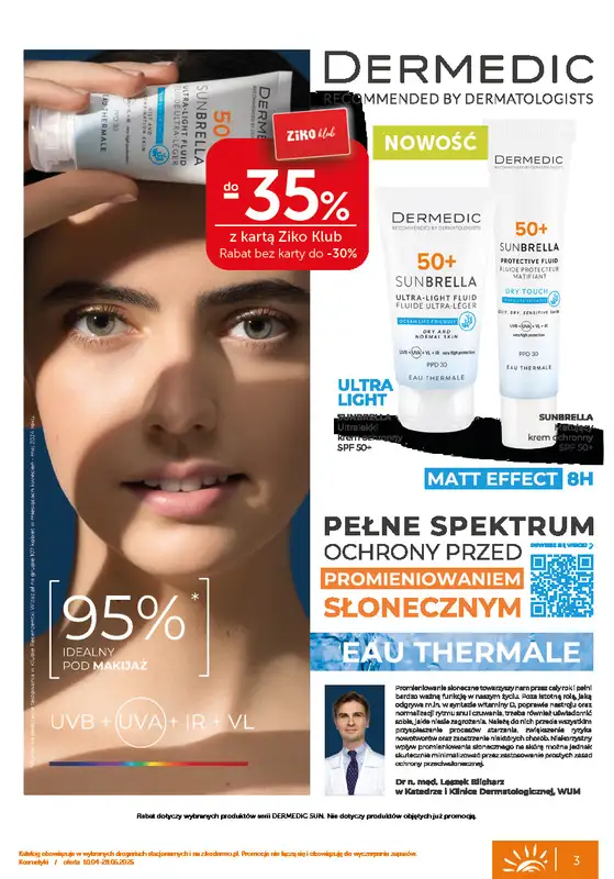 Ziko Dermo - gazetka promocyjna Gazetka Oferta słoneczna od czwartku 10.04 do środy 28.05 - strona 3