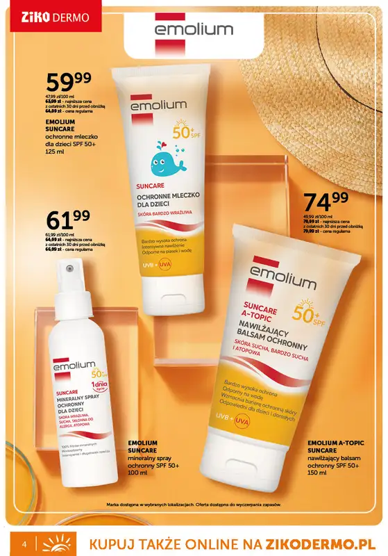 Ziko Dermo - gazetka promocyjna Gazetka Oferta słoneczna od czwartku 10.04 do środy 28.05 - strona 4