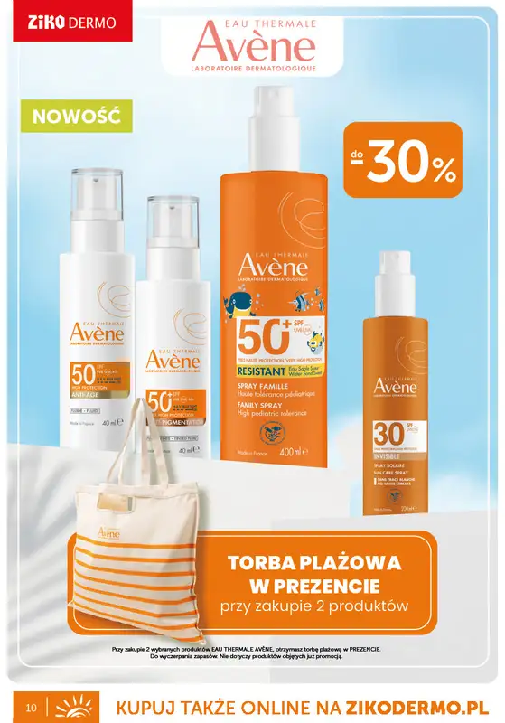 Ziko Dermo - gazetka promocyjna Gazetka Oferta słoneczna od czwartku 10.04 do środy 28.05 - strona 10