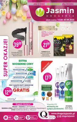 Drogerie Jasmin - gazetka promocyjna Gazetka od poniedziałku 14.04 do środy 30.04 Drogerie Jasmin - gazetka promocyjna Gazetka od poniedziałku 14.04 do środy 30.04