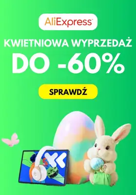 AliExpress - gazetka promocyjna Do -60% kwietniowa wyprzedaż od poniedziałku 14.04 do środy 30.04