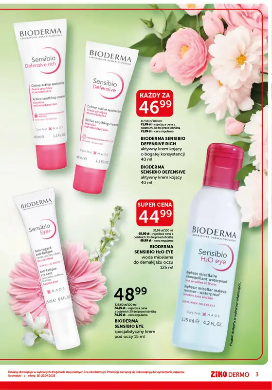 Ziko Dermo - gazetka promocyjna Gazetka od środy 16.04 do wtorku 29.04 - strona 3