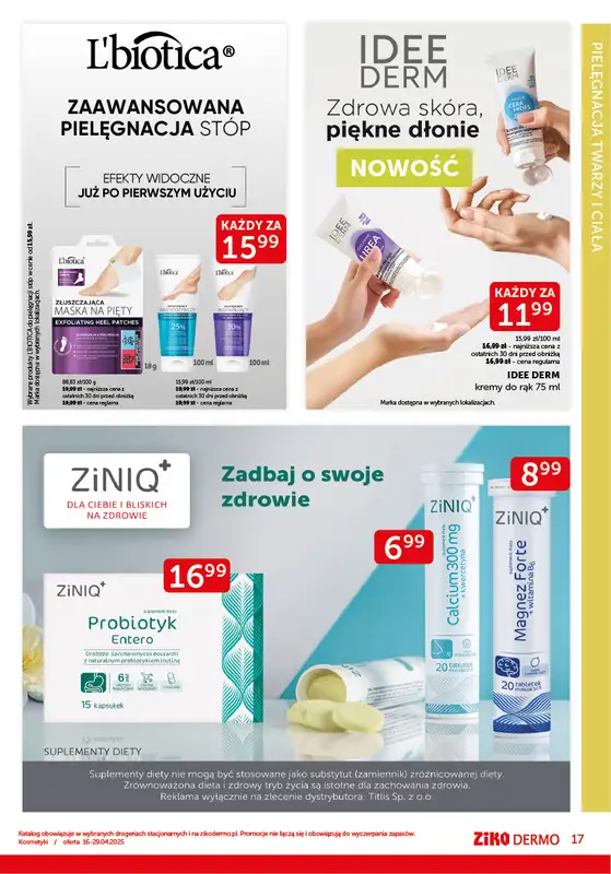 Ziko Dermo - gazetka promocyjna Gazetka od środy 16.04 do wtorku 29.04 - strona 17