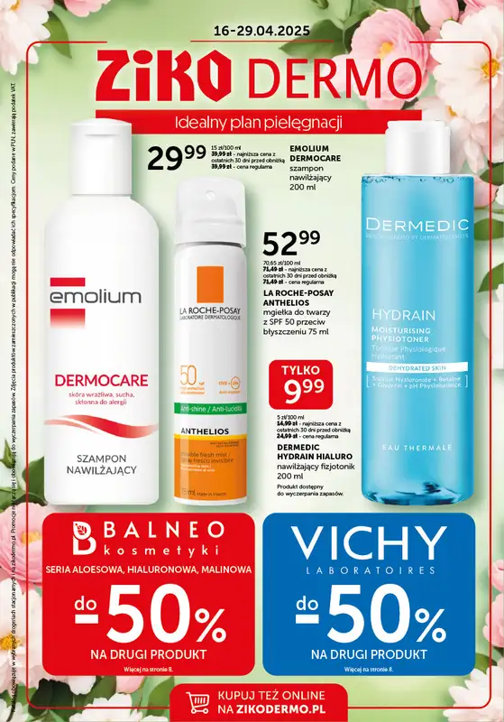 Ziko Dermo - gazetka promocyjna Gazetka od środy 16.04 do wtorku 29.04