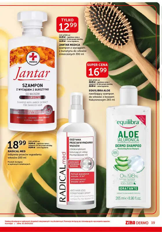 Ziko Dermo - gazetka promocyjna Gazetka od środy 16.04 do wtorku 29.04 - strona 19