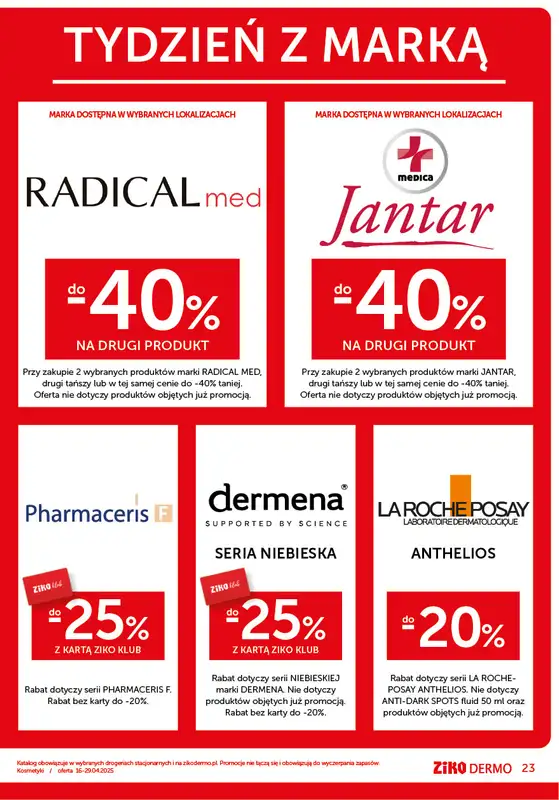 Ziko Dermo - gazetka promocyjna Gazetka od środy 16.04 do wtorku 29.04 - strona 23