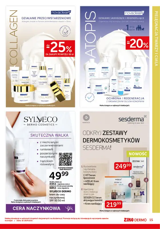Ziko Dermo - gazetka promocyjna Gazetka od środy 16.04 do wtorku 29.04 - strona 15