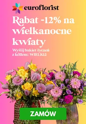 #WIELKANOC - gazetka promocyjna Euroflorist | -12% na wielkanocne kwiaty od wtorku 15.04 