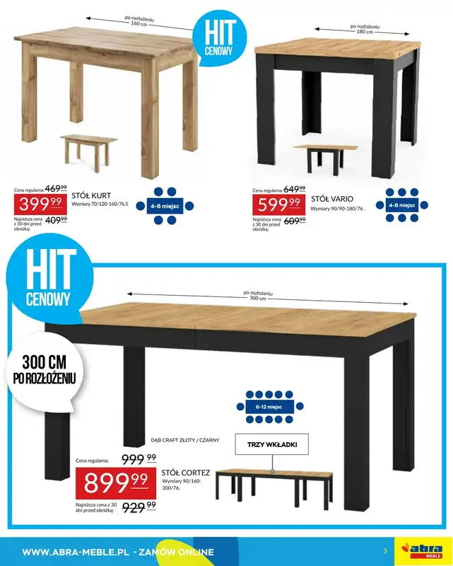 Abra Meble - gazetka promocyjna Gazetka od wtorku 15.04 do poniedziałku 28.04 - strona 3