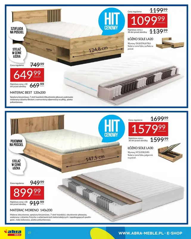 Abra Meble - gazetka promocyjna Gazetka od wtorku 15.04 do poniedziałku 28.04 - strona 22