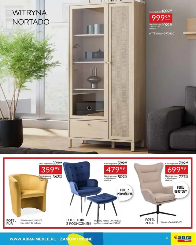 Abra Meble - gazetka promocyjna Gazetka od wtorku 15.04 do poniedziałku 28.04 - strona 11