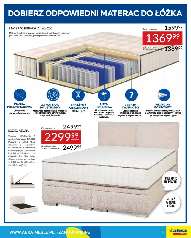 Abra Meble - gazetka promocyjna Gazetka od wtorku 15.04 do poniedziałku 28.04 - strona 23