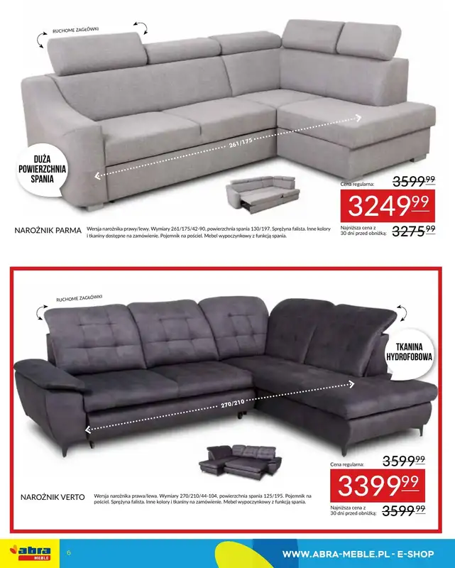 Abra Meble - gazetka promocyjna Gazetka od wtorku 15.04 do poniedziałku 28.04 - strona 6