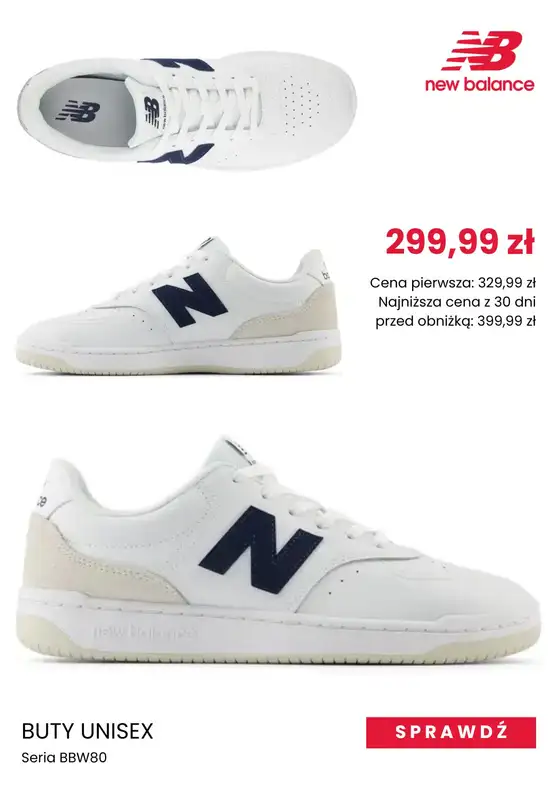New Balance - gazetka promocyjna Białe sneakersy z wyprzedaży od wtorku 15.04  - strona 8