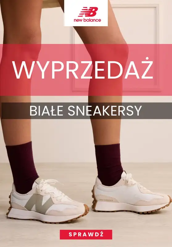 New Balance - gazetka promocyjna Białe sneakersy z wyprzedaży od wtorku 15.04 