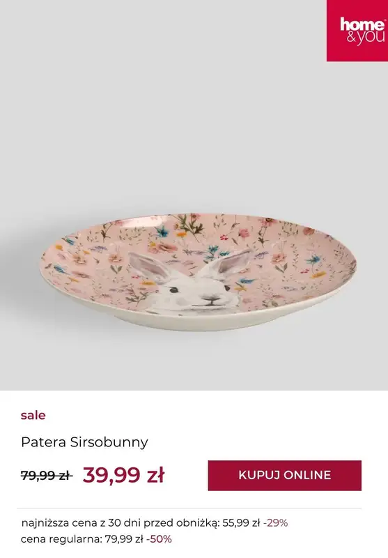 #WIELKANOC - gazetka promocyjna Home&you | SALE: wielkanoc od wtorku 15.04 do niedzieli 20.04 - strona 6