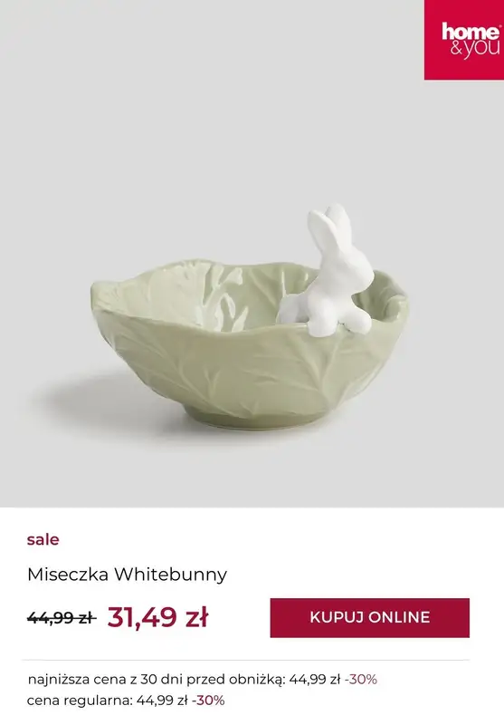 #WIELKANOC - gazetka promocyjna Home&you | SALE: wielkanoc od wtorku 15.04 do niedzieli 20.04 - strona 5