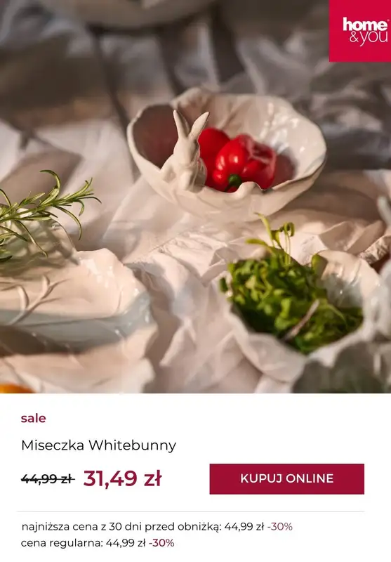 #WIELKANOC - gazetka promocyjna Home&you | SALE: wielkanoc od wtorku 15.04 do niedzieli 20.04 - strona 7