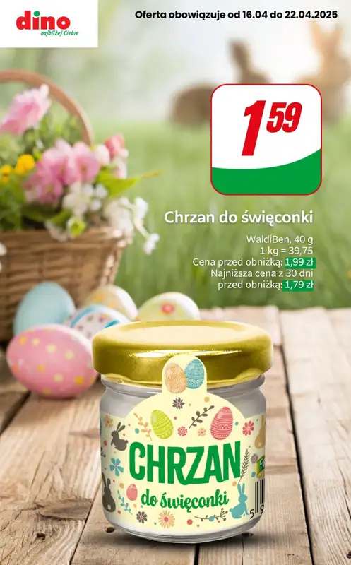 #WIELKANOC - gazetka promocyjna Dino | Wielkanocny koszyczek już od 0,89 zł od czwartku 17.04 do niedzieli 20.04 - strona 6