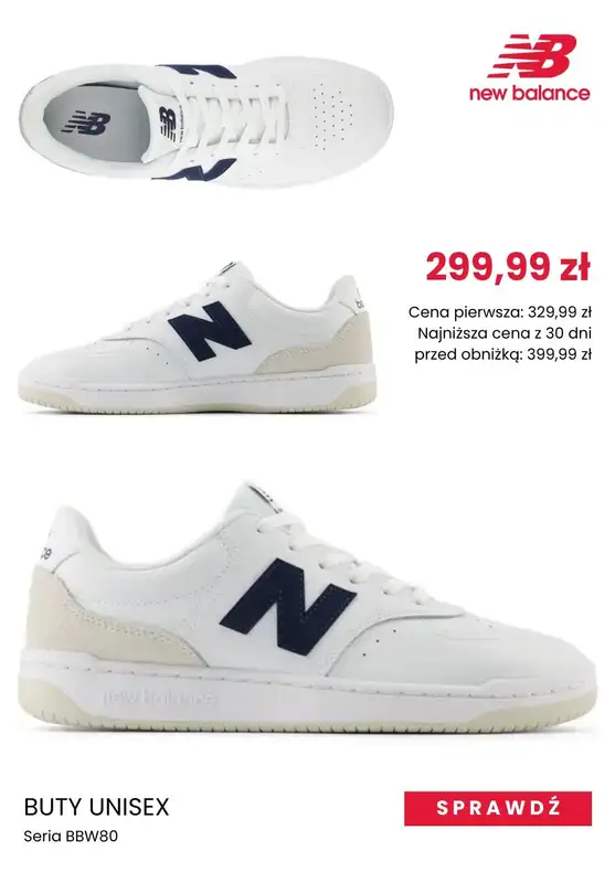 New Balance - gazetka promocyjna Białe sneakersy z wyprzedaży od czwartku 17.04  - strona 8