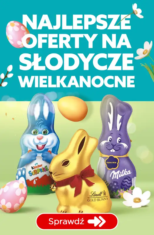 #WIELKANOC - gazetka promocyjna Najlepsze oferty na SŁODYCZE WIELKANOCNE od czwartku 17.04 do soboty 19.04