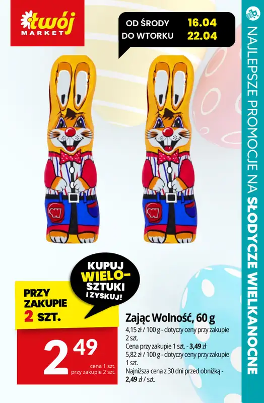 #WIELKANOC - gazetka promocyjna Najlepsze oferty na SŁODYCZE WIELKANOCNE od czwartku 17.04 do soboty 19.04 - strona 3
