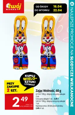 #WIELKANOC - gazetka promocyjna Najlepsze oferty na SŁODYCZE WIELKANOCNE od czwartku 17.04 do soboty 19.04 - strona 3 #WIELKANOC - gazetka promocyjna Najlepsze oferty na SŁODYCZE WIELKANOCNE od czwartku 17.04 do soboty 19.04 - strona 3
