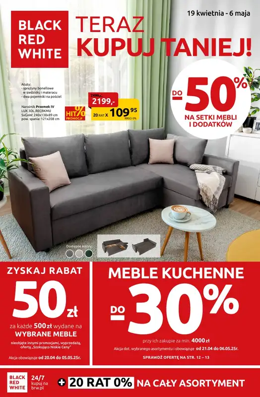 Black Red White - gazetka promocyjna Teraz kupuj taniej! od soboty 19.04 do wtorku 06.05
