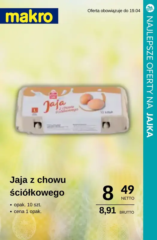 #WIELKANOC - gazetka promocyjna Najlepsze oferty na jajka od piątku 18.04 do soboty 19.04 - strona 8