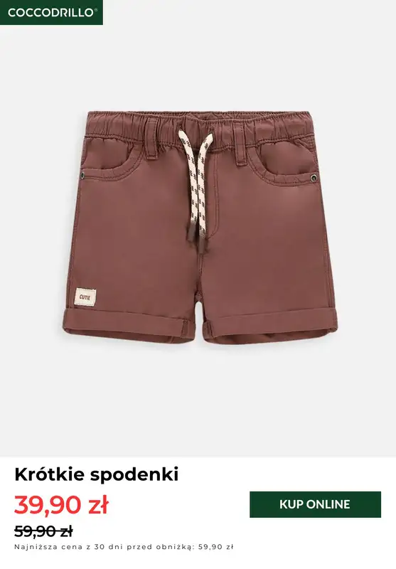 Coccodrillo - gazetka promocyjna Od 39,90 zł krótkie spodenki od niedzieli 20.04 do poniedziałku 28.04 - strona 7