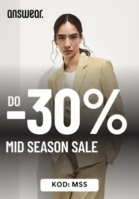 Answear - gazetka promocyjna Do -30% Mid-Season Sale od piątku 18.04 do środy 07.05 Answear - gazetka promocyjna Do -30% Mid-Season Sale od piątku 18.04 do środy 07.05