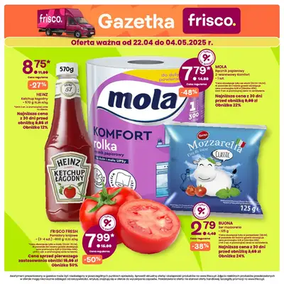 Frisco - gazetka promocyjna Gazetka od wtorku 22.04 do niedzieli 04.05